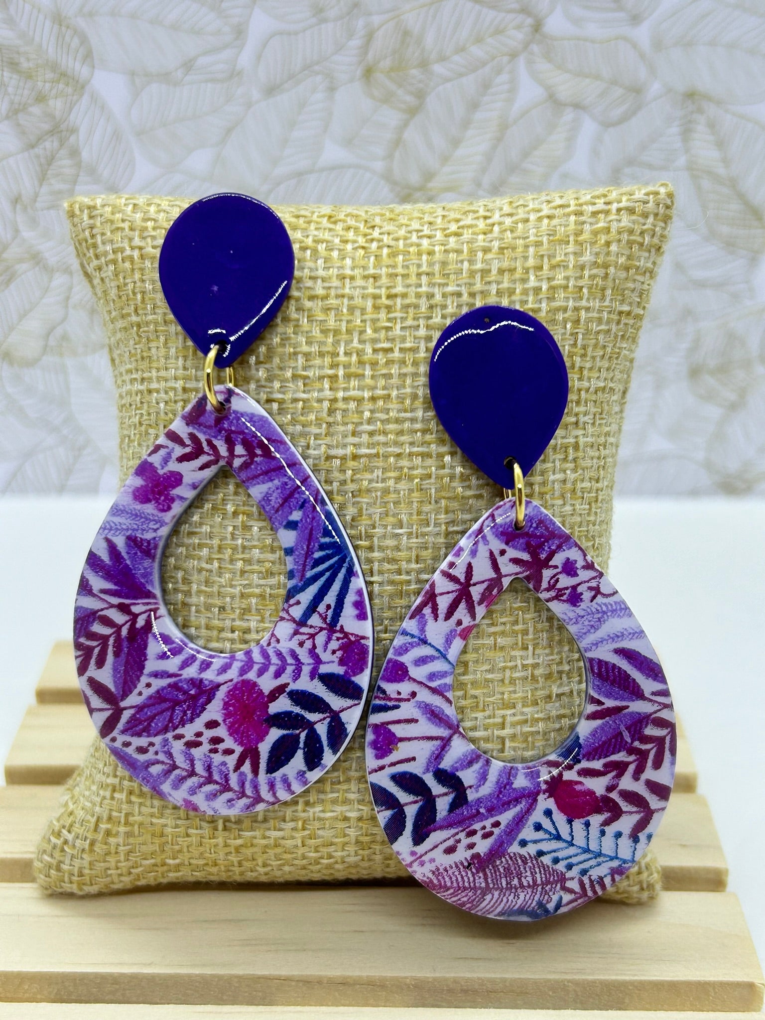 Boucles d'Oreilles en pâte polymère pour femme/Boucles fantaisie faites à la main/Idée Cadeau/Colorées, Originales et Uniques